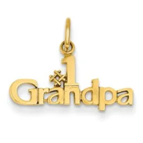 #1 Grandpa Charm in 14k Gold #1 Grandpa Charm in 14k Gold