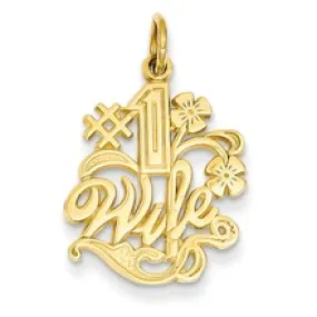 #1 Wife Charm in 14k Gold #1 Wife Charm in 14k Gold