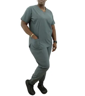 1384PEWTER, Scrubaid, 2pc Jogger Pants Scrub Set-Pewter (S-2XL) 1384PEWTER, Scrubaid, 2pc Jogger Pants Scrub Set-Pewter (S-2XL)