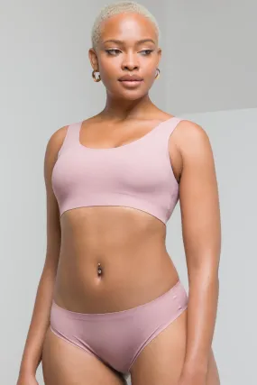 2 Pack Bonded Brazilian Panties Pink & Dark Grey 2 Pack Bonded Brazilian Panties Pink & Dark Grey