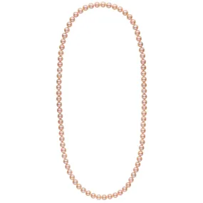 26-inch 7.5-8.0 mm AAA Pink to Peach Freshwater Pearl Necklace 26-inch 7.5-8.0 mm AAA Pink to Peach Freshwater Pearl Necklace