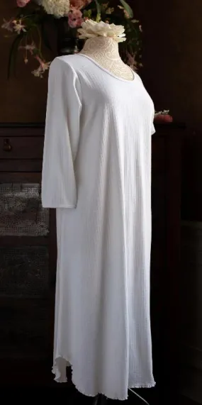 3/4 Sleeve 3/4 Length Gown Check Collection 3/4 Sleeve 3/4 Length Gown Check Collection