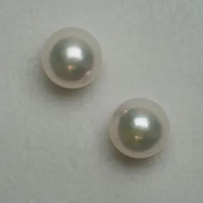 7.25 and 7.28 mm GIA Certified Hanadama Akoya Pearl Stud Earrings 7.25 and 7.28 mm GIA Certified Hanadama Akoya Pearl Stud Earrings