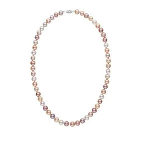 7.5-8.0 mm 18 Inch AA  Multicolor Freshwater Pearl Necklace 7.5-8.0 mm 18 Inch AA  Multicolor Freshwater Pearl Necklace