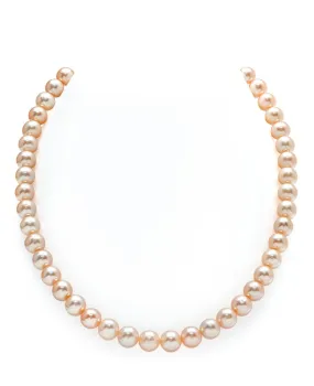 8.0-8.5mm Peach Freshwater Pearl Necklace - AAAA Quality 8.0-8.5mm Peach Freshwater Pearl Necklace - AAAA Quality