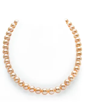 8.5-9.5mm Peach Freshwater Pearl Necklace - AAAA Quality 8.5-9.5mm Peach Freshwater Pearl Necklace - AAAA Quality