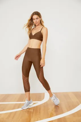 Airlift Mesh High-Waist Celeste Capri - Cinnamon Brown Airlift Mesh High-Waist Celeste Capri - Cinnamon Brown