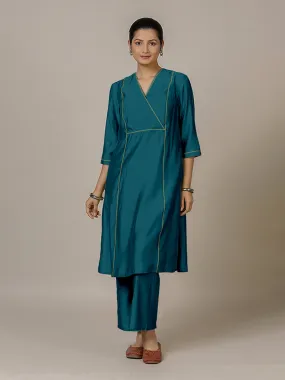 Amal x Rozaana | A Line Kurta in Crystal Teal with Thread Work | Coords or Only Kurta Amal x Rozaana | A Line Kurta in Crystal Teal with Thread Work | Coords or Only Kurta