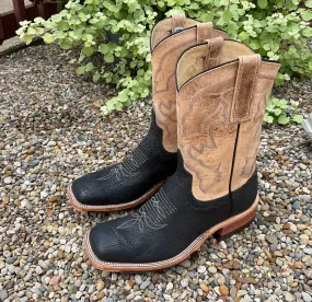 Anderson Bean Men's Black Shark & Bone Mad Cat Square Toe Cowboy Boots 335360 Anderson Bean Men's Black Shark & Bone Mad Cat Square Toe Cowboy Boots 335360