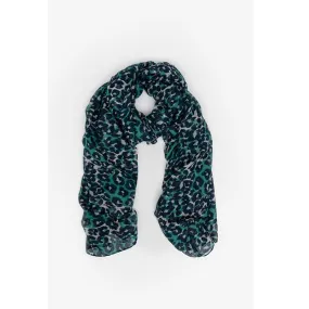 Antler - Leopard Print Scarf - Green & Navy Antler - Leopard Print Scarf - Green & Navy
