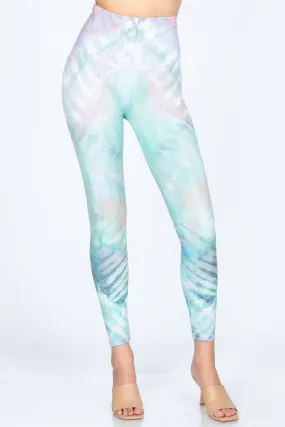 B4292DY High Waist Full Length Legging with Tie-Dye Print B4292DY High Waist Full Length Legging with Tie-Dye Print