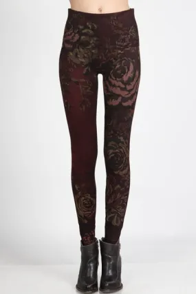 B4437K High Waist Full Length Legging Rebel Rose Garden B4437K High Waist Full Length Legging Rebel Rose Garden