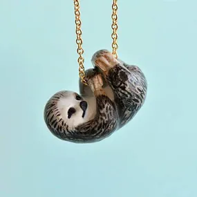 Baby Sloth Ceramic Pendant by Camp Hollow Baby Sloth Ceramic Pendant by Camp Hollow