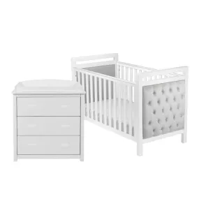 Babymore Velvet Deluxe 2 Piece Room Set - White Babymore Velvet Deluxe 2 Piece Room Set - White