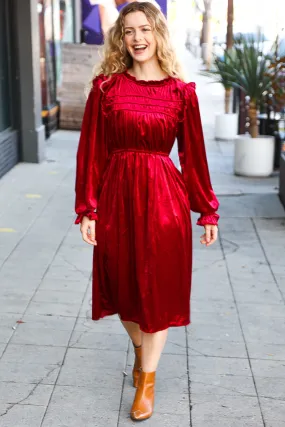 Be Your Own Star Ruby Mock Neck Velvet Dress Be Your Own Star Ruby Mock Neck Velvet Dress