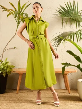 Belted Cotton Poplin Shirt Dress Belted Cotton Poplin Shirt Dress