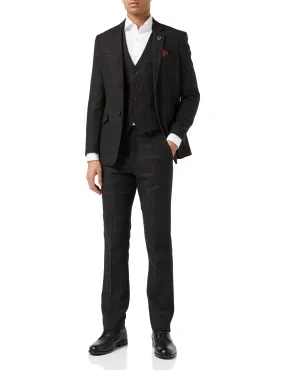 Black Tweed Check Suit Black Tweed Check Suit