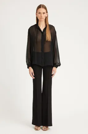 Black Ultra Flare Pants with Pintucks Black Ultra Flare Pants with Pintucks