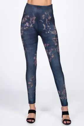 Blossom Burnout Printed Leggings Blossom Burnout Printed Leggings