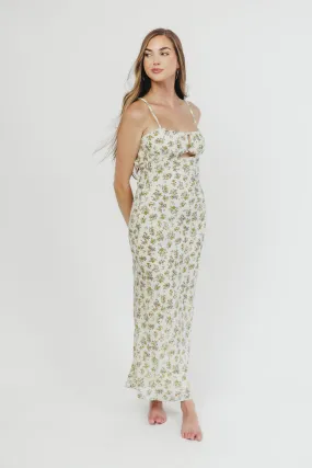 Cameron Tie-Back Maxi Dress in Cream Floral Cameron Tie-Back Maxi Dress in Cream Floral