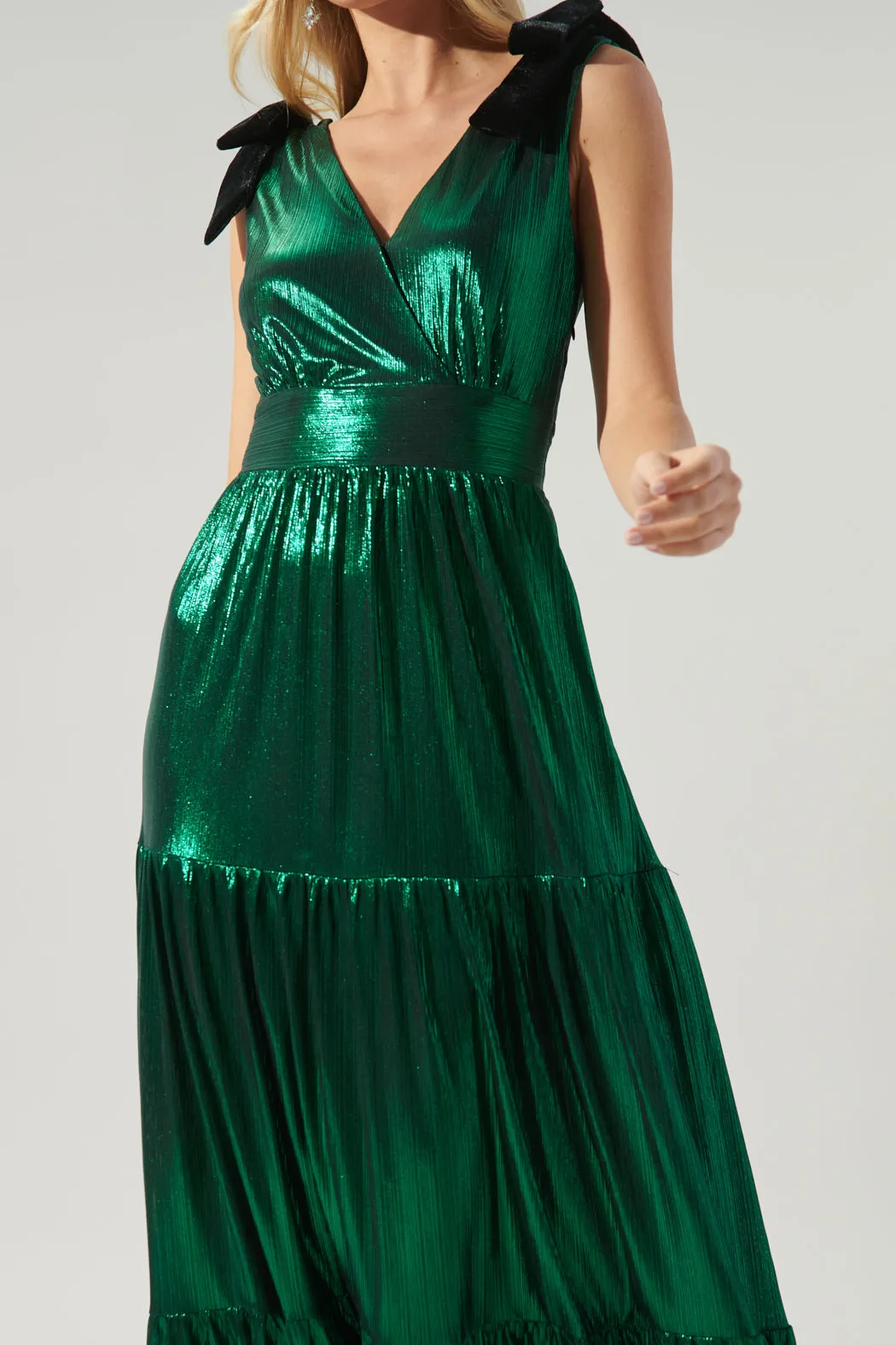 Cannes Liquid Satin Evening Maxi Dress