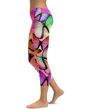 Colorful Butterflies Capris Colorful Butterflies Capris