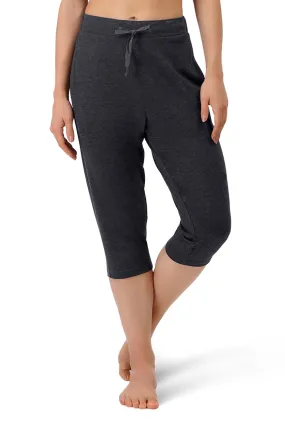Cotton Blend Capri Pants - Charcoal Cotton Blend Capri Pants - Charcoal