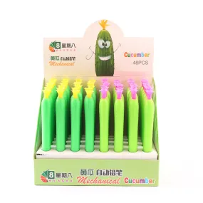 Cucumber Wearing A  Silicone Crawn  Mechanical Pencil. Cucumber Wearing A  Silicone Crawn  Mechanical Pencil.