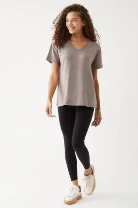 Devotion Slouchy V-Neck Maternity & Nursing Top in Pebble Devotion Slouchy V-Neck Maternity & Nursing Top in Pebble