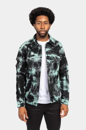 Distressed Tie Dye Denim Jacket Distressed Tie Dye Denim Jacket
