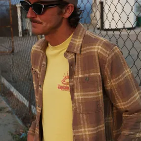 Fire Pit Long Sleeve Flannel Shirt - Dark Earth Fire Pit Long Sleeve Flannel Shirt - Dark Earth