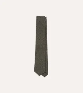 Grey Brushed Solid Hand Rolled Wool Tie Grey Brushed Solid Hand Rolled Wool Tie