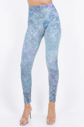 Gunge Damask and Mixed Shibori Printed Leggings Gunge Damask and Mixed Shibori Printed Leggings
