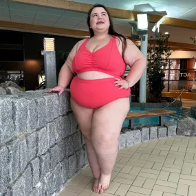 Hasta La Vista Rib Bikini Bottoms - Coral Hasta La Vista Rib Bikini Bottoms - Coral