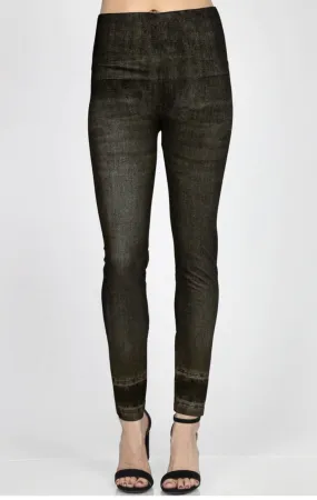 High Waist Full Length Legging with Jeans Sublimation Print High Waist Full Length Legging with Jeans Sublimation Print