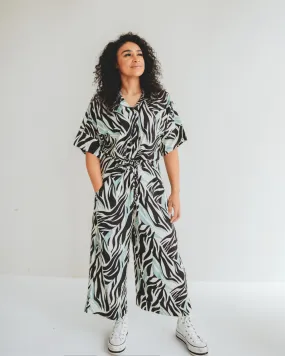 Iris Zebra Pop Viscose Jumpsuit Iris Zebra Pop Viscose Jumpsuit