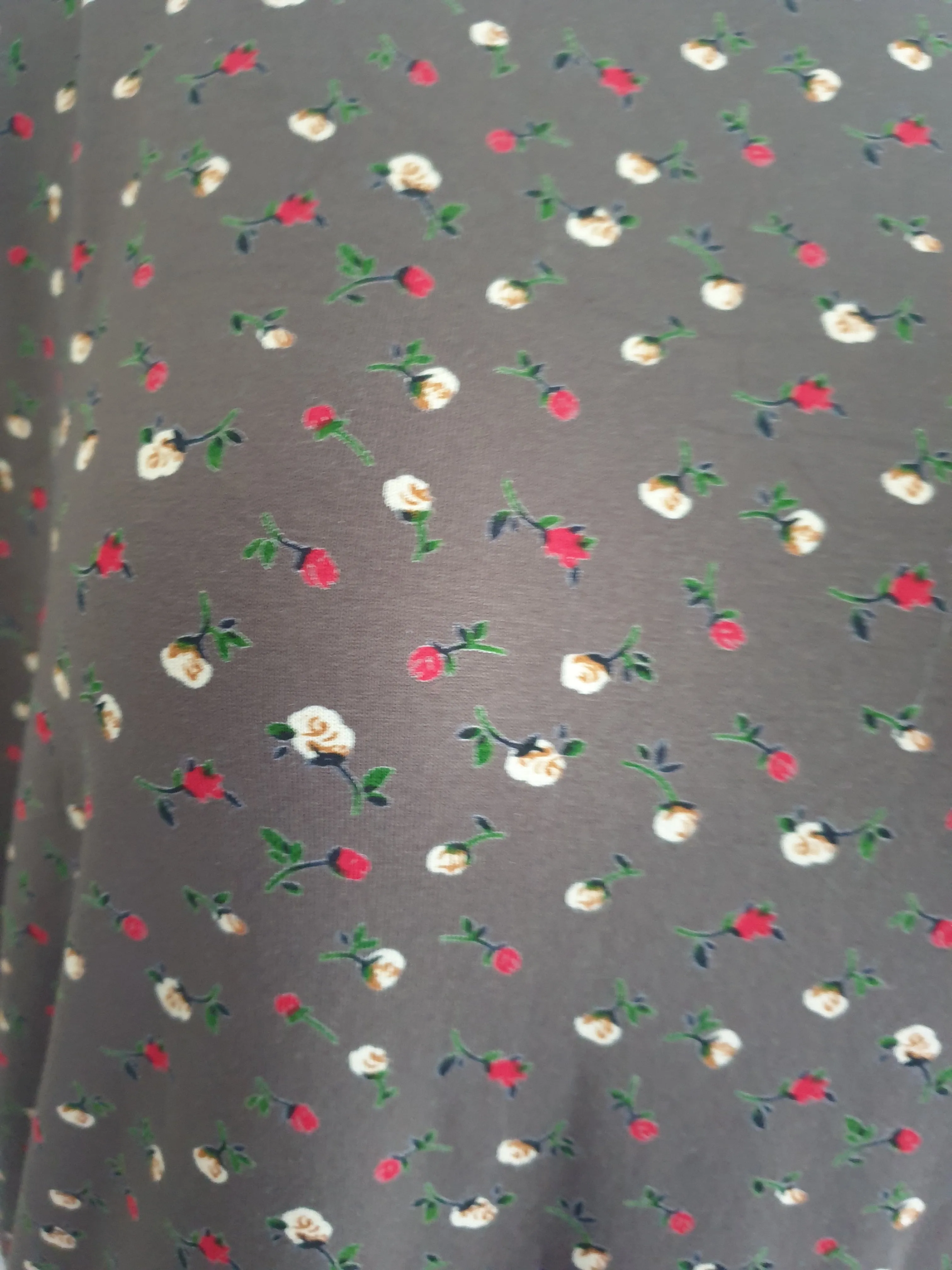 Khaki Floral Slouchy Tee