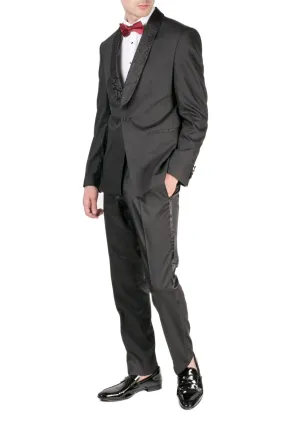 Ludlow Shawl Collar Tuxedo Jacket - Black Lace Ludlow Shawl Collar Tuxedo Jacket - Black Lace