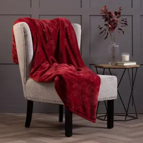 Luxury Fleece Thermal Blanket/Throw 180cm x 200cm - Cranberry Luxury Fleece Thermal Blanket/Throw 180cm x 200cm - Cranberry