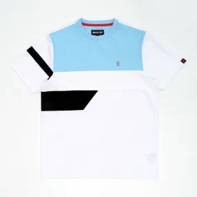 M204 Makobi Contrast Tee w/ velvet - White M204 Makobi Contrast Tee w/ velvet - White