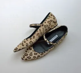 Manolo Blahnik Kuloglu Calf Leopard Mary Jane Flats Manolo Blahnik Kuloglu Calf Leopard Mary Jane Flats