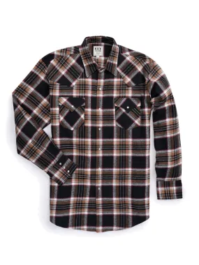 Men's Ely Cattleman Long Sleeve Brawny Flannel Western Snap Shirt Men's Ely Cattleman Long Sleeve Brawny Flannel Western Snap Shirt