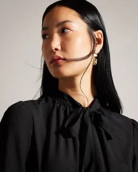 Mersea Midi Pencil Dress With Knit Skirt Black Mersea Midi Pencil Dress With Knit Skirt Black