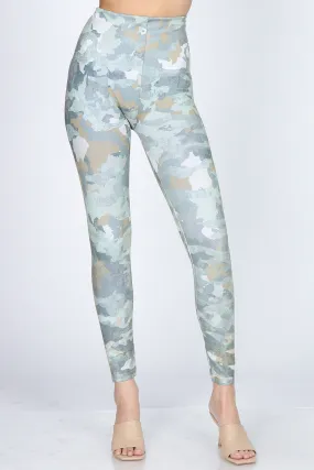 Minty Hazelnut Camo Print Leggings Minty Hazelnut Camo Print Leggings