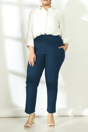 Navy Crease Seam Tummy Tucker Pants Navy Crease Seam Tummy Tucker Pants