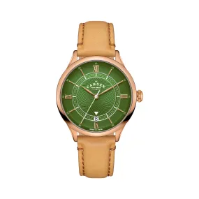 No.274 Automatic rose gold, green and tan No.274 Automatic rose gold, green and tan
