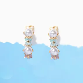 Pink Pearl Hoops Pink Pearl Hoops