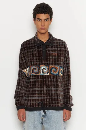 Polite Pullover Mountain Grid Velvet Polite Pullover Mountain Grid Velvet