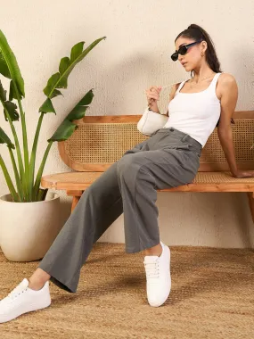 Relaxed Korean Front Pleated Pants Relaxed Korean Front Pleated Pants