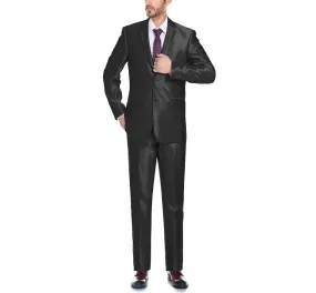 Renoir 207-1 Men's Sharkskin Italian Styled Two Piece Modern Fit Suit Renoir 207-1 Men's Sharkskin Italian Styled Two Piece Modern Fit Suit